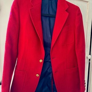 100% Wool Vintage Red Blazer